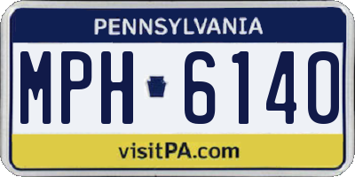 PA license plate MPH6140