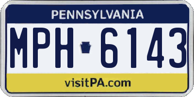 PA license plate MPH6143