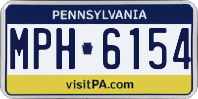 PA license plate MPH6154