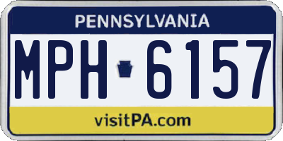 PA license plate MPH6157