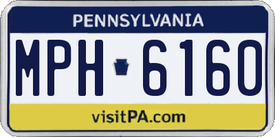 PA license plate MPH6160