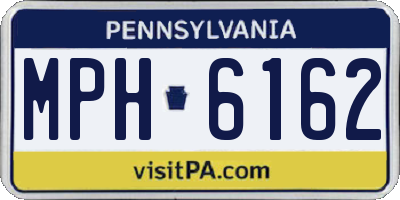 PA license plate MPH6162