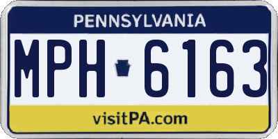 PA license plate MPH6163