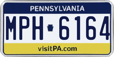 PA license plate MPH6164