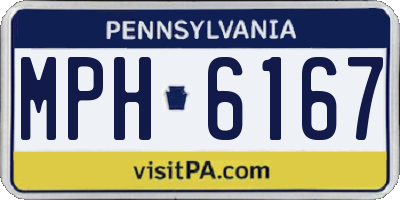 PA license plate MPH6167