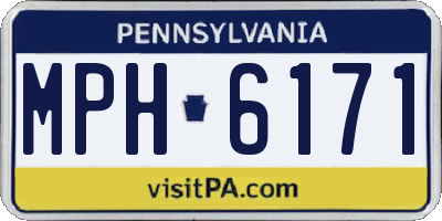 PA license plate MPH6171