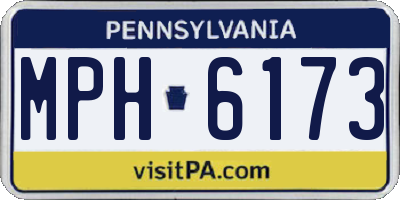 PA license plate MPH6173