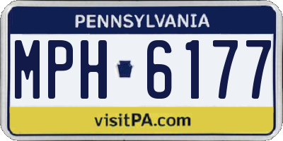 PA license plate MPH6177