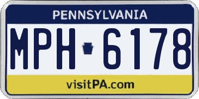 PA license plate MPH6178