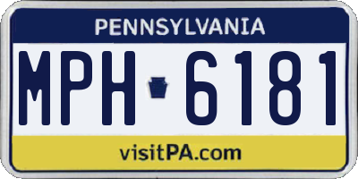 PA license plate MPH6181