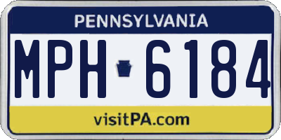 PA license plate MPH6184