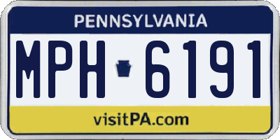 PA license plate MPH6191