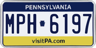 PA license plate MPH6197