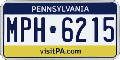 PA license plate MPH6215