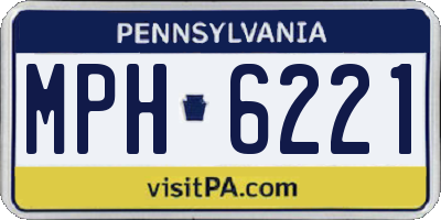 PA license plate MPH6221