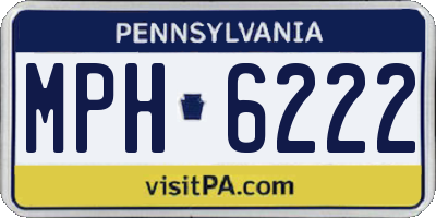 PA license plate MPH6222