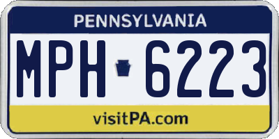PA license plate MPH6223