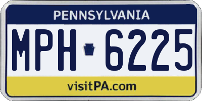 PA license plate MPH6225