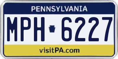 PA license plate MPH6227