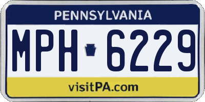PA license plate MPH6229
