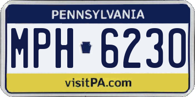 PA license plate MPH6230