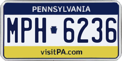 PA license plate MPH6236