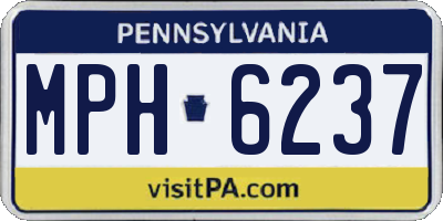 PA license plate MPH6237