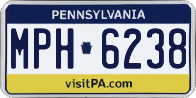 PA license plate MPH6238