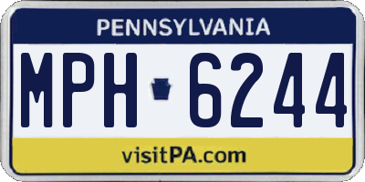 PA license plate MPH6244