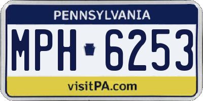 PA license plate MPH6253