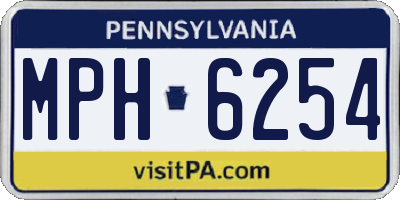 PA license plate MPH6254