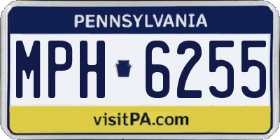 PA license plate MPH6255