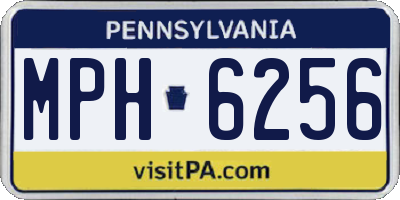 PA license plate MPH6256