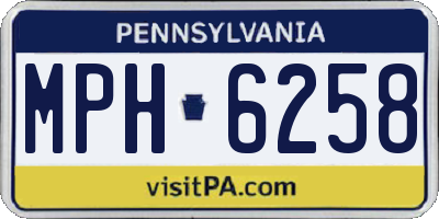 PA license plate MPH6258
