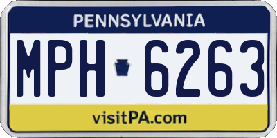 PA license plate MPH6263