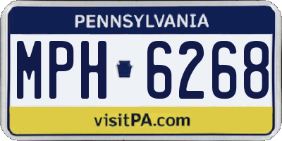 PA license plate MPH6268