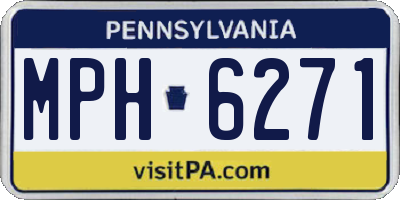 PA license plate MPH6271