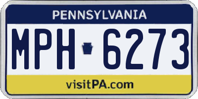 PA license plate MPH6273