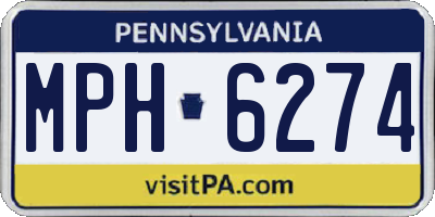 PA license plate MPH6274