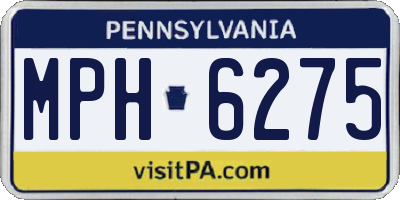 PA license plate MPH6275
