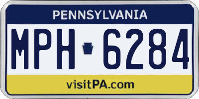 PA license plate MPH6284