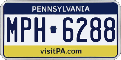 PA license plate MPH6288