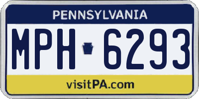 PA license plate MPH6293