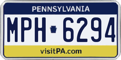 PA license plate MPH6294