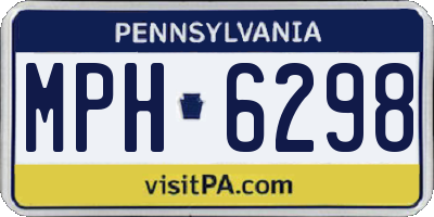 PA license plate MPH6298