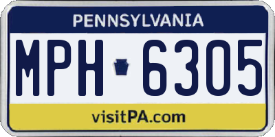 PA license plate MPH6305