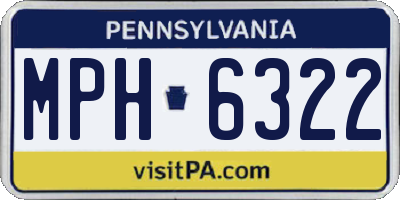 PA license plate MPH6322
