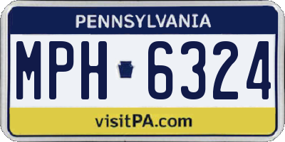 PA license plate MPH6324