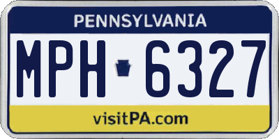 PA license plate MPH6327