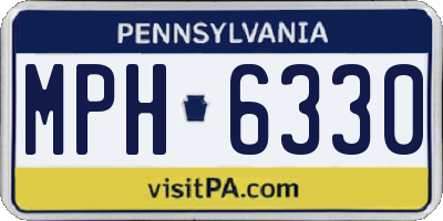 PA license plate MPH6330